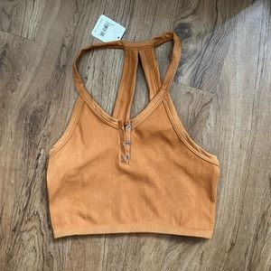 Free People Movement Free Throw Henley Crop Size L NWT